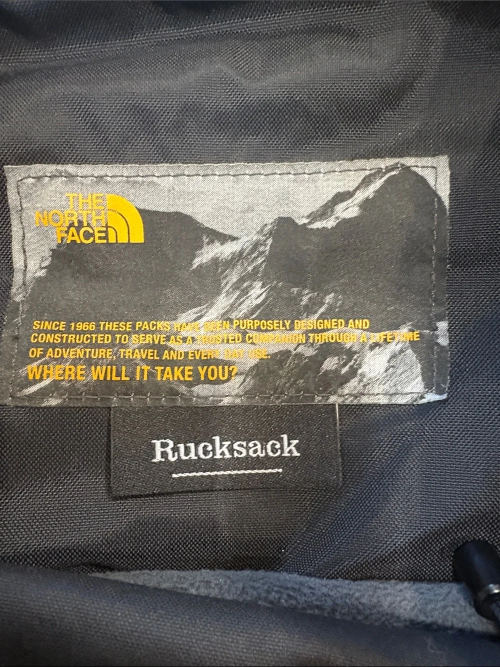The North Face Black Premium Rucksack Black with Brown Leather Trim
